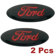 9" Oval Emblem For Ford F150 FRONT GRILLE/ TAILGATE 2 Pcs BLACK/RED