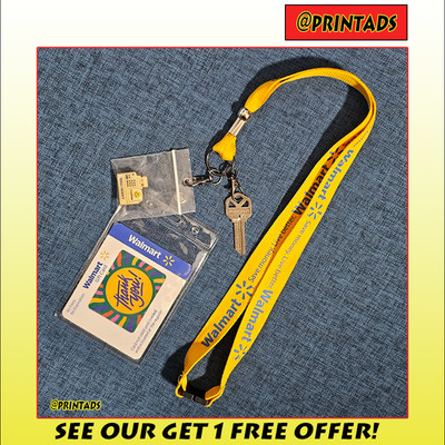 Walmart $0 Value Thank You Gift Card + Blank Key + Lanyard + Enamel Pin #10