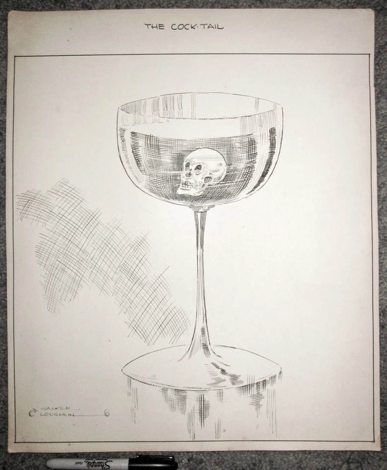 105 year old original art - 10 pcs - Prohibition LA WWI Political Cartoon Kodak - Image 2 of 4