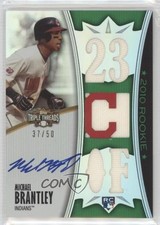 2010 Topps Triple Threads Rising Stars Emerald 37/50 Michael Brantley Auto 10lp