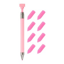 Fine Point Diamond Art Pen Diamond Art Accessories with 8Pcs Wax, Pink