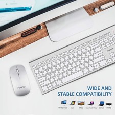 Wireless USB Full‑Size Keyboard & Mouse Set Dual‑System Switch, Ergonomic Design
