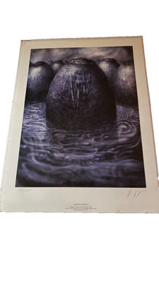HR GIGER SIGNED ALIEN EGG PRINT 133/1000 WORLDWIDE VERY RARE