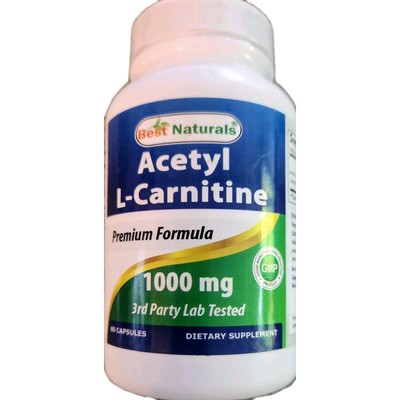 NEW Best Naturals L-Carnitine 1000 mg 60 Tablets...
