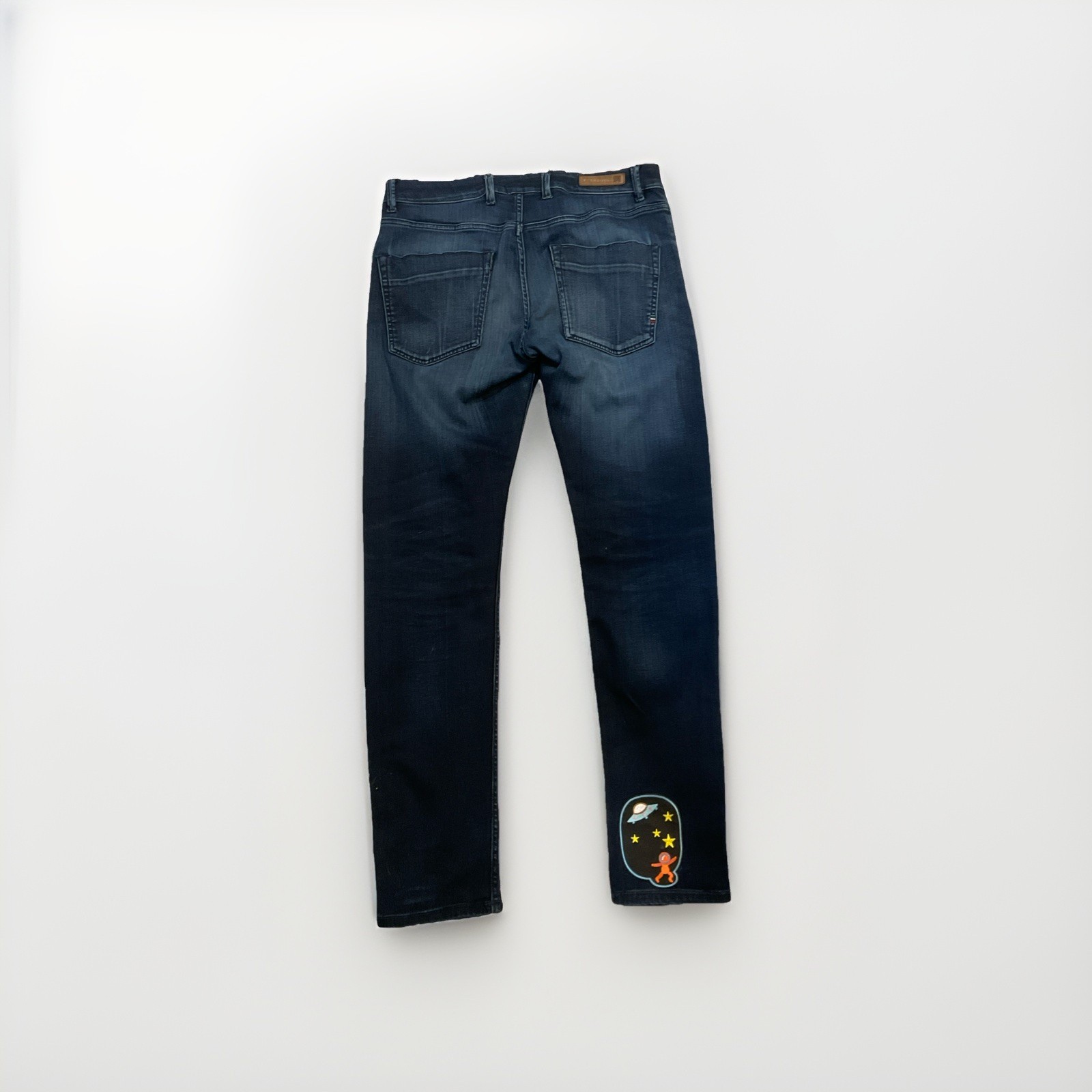 FreeSoul Custom Space Patch Straight Leg Jeans - image 2