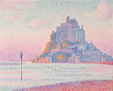 Mont Saint-Michel, Setting Sun : 1897 : Paul Signac : Archival Art Print