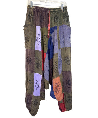 Boho Patchwork Harem Pants Hippie Festival Yoga Lounge Pants Nepal Style