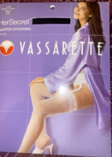 Vassarette HerSecret Garter Stockings Black 3060 Long / Large