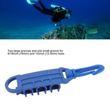 Scuba Hose Holder with Swivel Gate Clip D Ring Locking Scuba Hose Holder