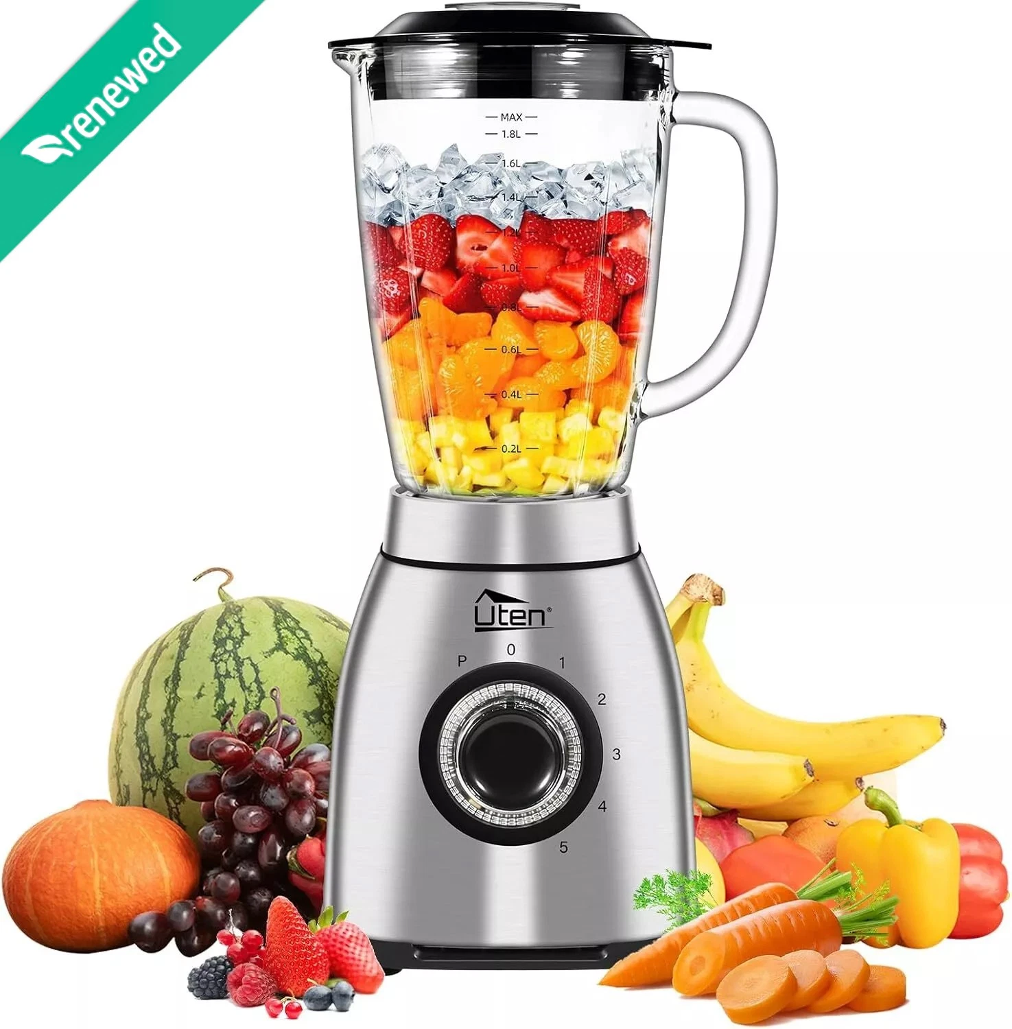 Blender Glass Stainless Steel 800W Ice Crusher Smoothie Maker Universal Mixer
Opens in a new window