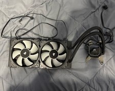 Corsair Liquid CPU Cooler Dual 120mm Fans Copper Aluminum Black White SATA