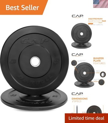 Versatile 10lbs Rubber Olympic Bumper Plates for Strength Training Excellence