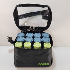 Conair Hot Rollers 12 Instant Heat Ceramic Hair Curler Set Compact Travel Case