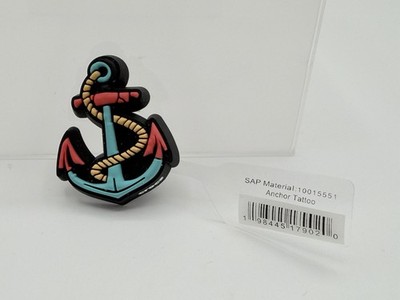 Crocs Jibbitz ANCHOR TATTOO Shoe Charm Nautical Sailor Boat Shoe Accessory NWT