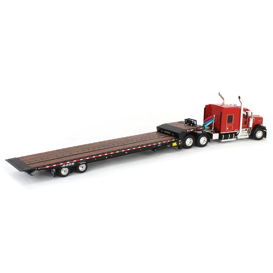 1/64 黑色/红色 Kenworth W900L Landoll 440B-50CA 旅行轴拖车 60-2034 — 第 3/4 张图片