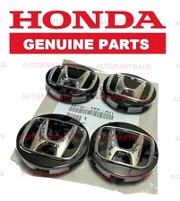 18 - 22 HONDA ACCORD SPORT WHEEL CENTER CAP BLACK/CHROME SET OF 4  OEM NEW