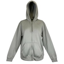 Nike Mens Therma Fit Full Zip Hoodie Sweatshirt Jacket Dri-Fit Gray Sz Small