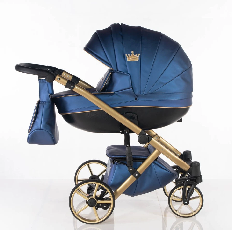 Navegación - Azul metálico + Oro - 3 en 1 - Cochecito - Kajtex - Imagen 2 de 4