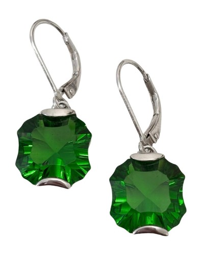 E4215s Mt St Helens Green Helenite May Birthstone Trillion S. Silver Pendant - 第 1/2 張圖片