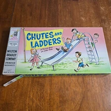 Chutes and Ladders Board Game 1956 Vintage Milton Bradley Co.
