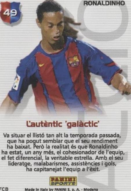 Carte Panini Megacracks Barca Campeon 2004-05 #130 - Équipe 91-92 - Stoichkov, Laudrup