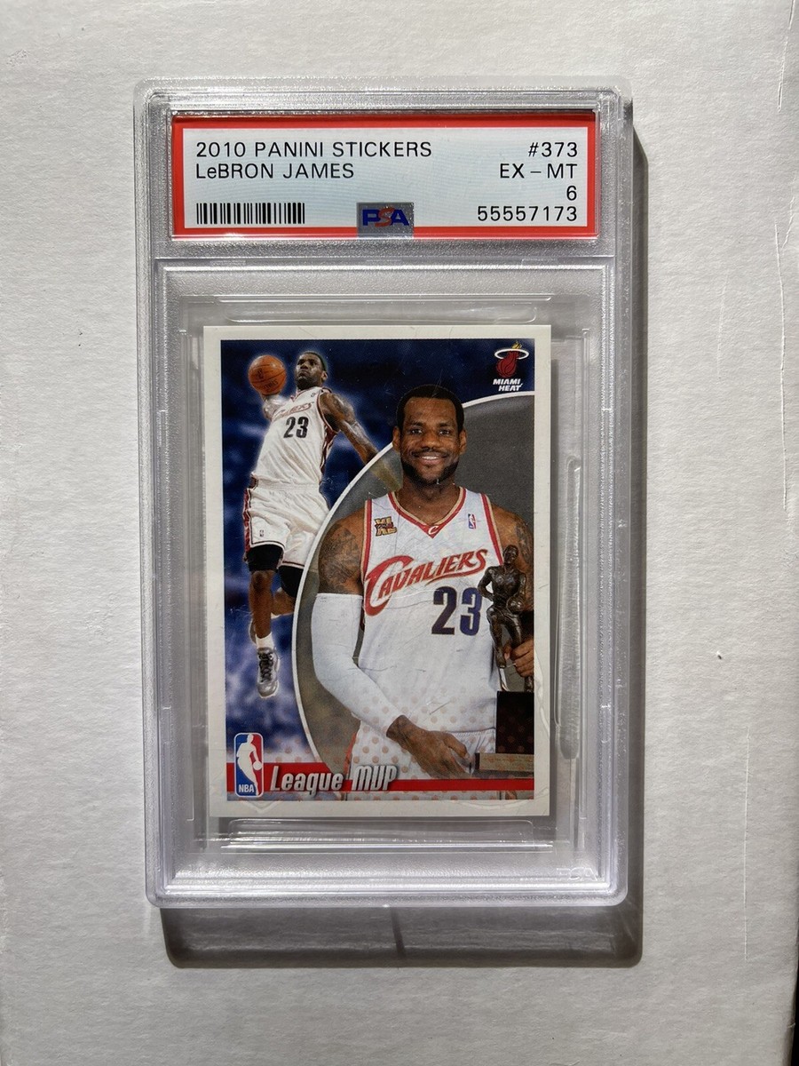 LeBron James 2010-11 Panini Sticker #373 NBA League MVP PSA EX