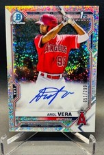 2021 Bowman Chrome Arol Vera Prospect Auto Speckle Refractor #/499 CPA-AVE 