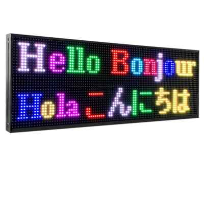 P10 Outdoor WIFI Full Color High Resolution Scrolling Led Panel Sign 39''x14''