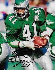 Phidelphia Eagles Keith Byars Signed Photo 8x10 COA