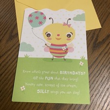 Happy Birthday Daughter Niece Granddaughter Bee 5.5  x8  Hallmark Greeting Card