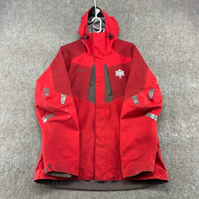 Bergan Norway Jacket Mens L Red Parka Hooded 1250 Filefjell Ski Snowboard Recco