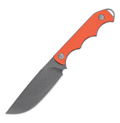 AB040H ABKT Tac Protector Fixed Blade 8Cr13MoV Blade Orange G10 Handle Leather S