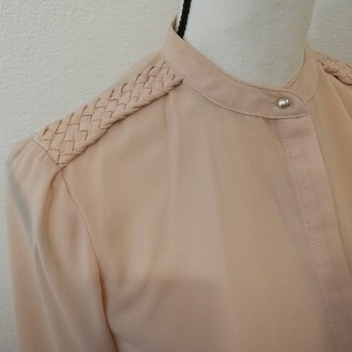 English Laundry Epaulet Shoulders Long Sleeve Button Down Blouse Size M - Picture 3 of 12