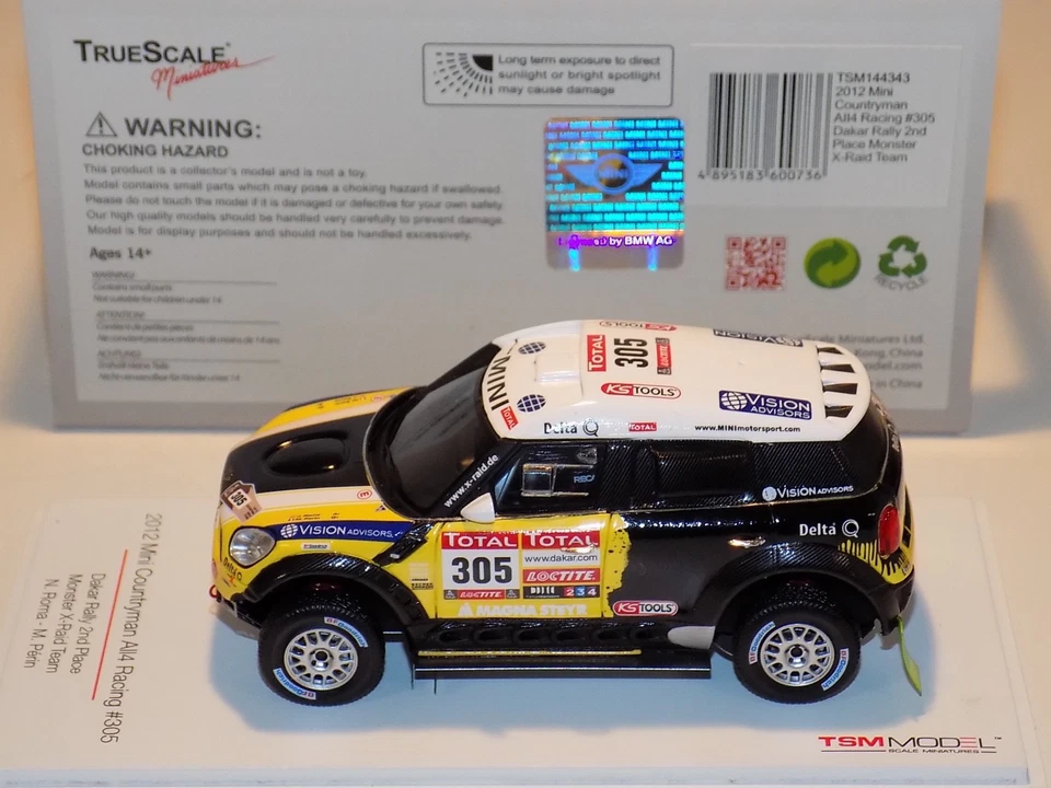 1/43 True Scale Models TSM Mini Countryman #305 Dakar Rally 2nd Place TSM144343 - Image 3 of 3