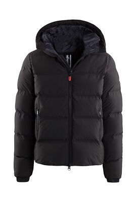BOMBOOGIE Toronto Herren Daunen Kapuzen Jacke Daunenblouson / Schwarz