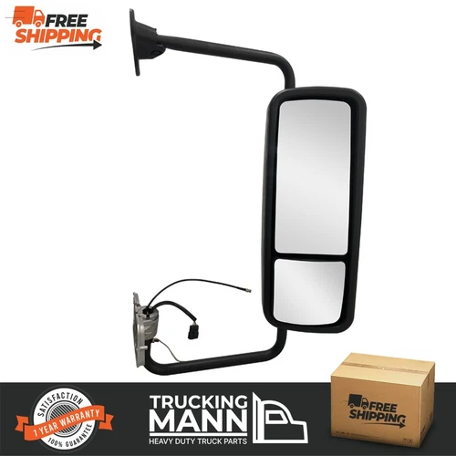 Freightliner Century Columbia Coronado Door Mirror Motorized and Heated Black RH