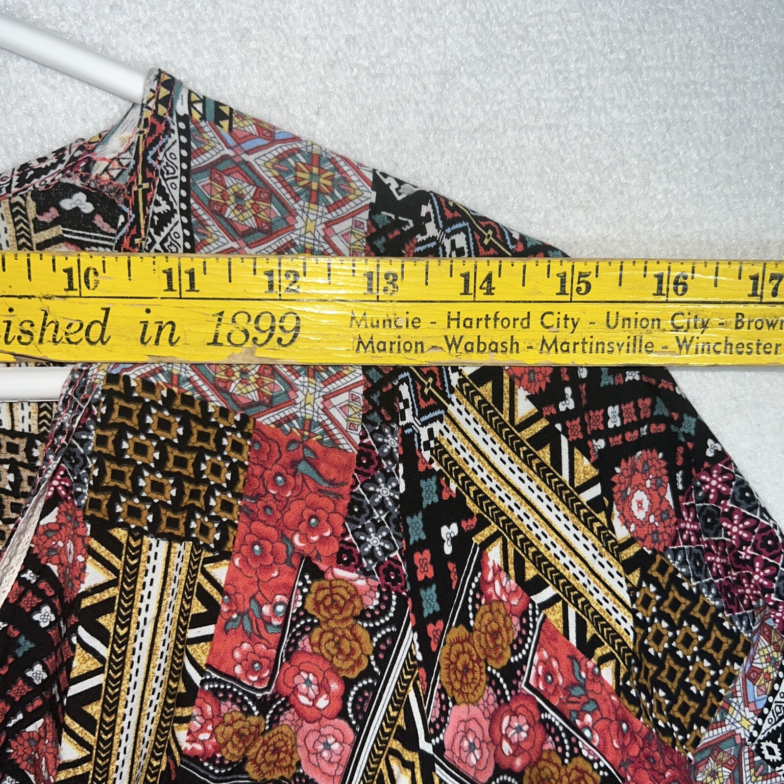 Hayden LA Patchwork Pattern Romper Womens Medium … - image 9