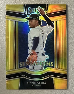 2021 SELECT OZZIE ALBIES SENSATIONS GOLD PRIZM