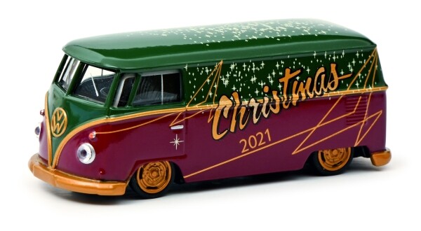 Schuco Vw T1 Bus Lowrider Christmas Weihnachten 2021 1:64 Modellauto-image