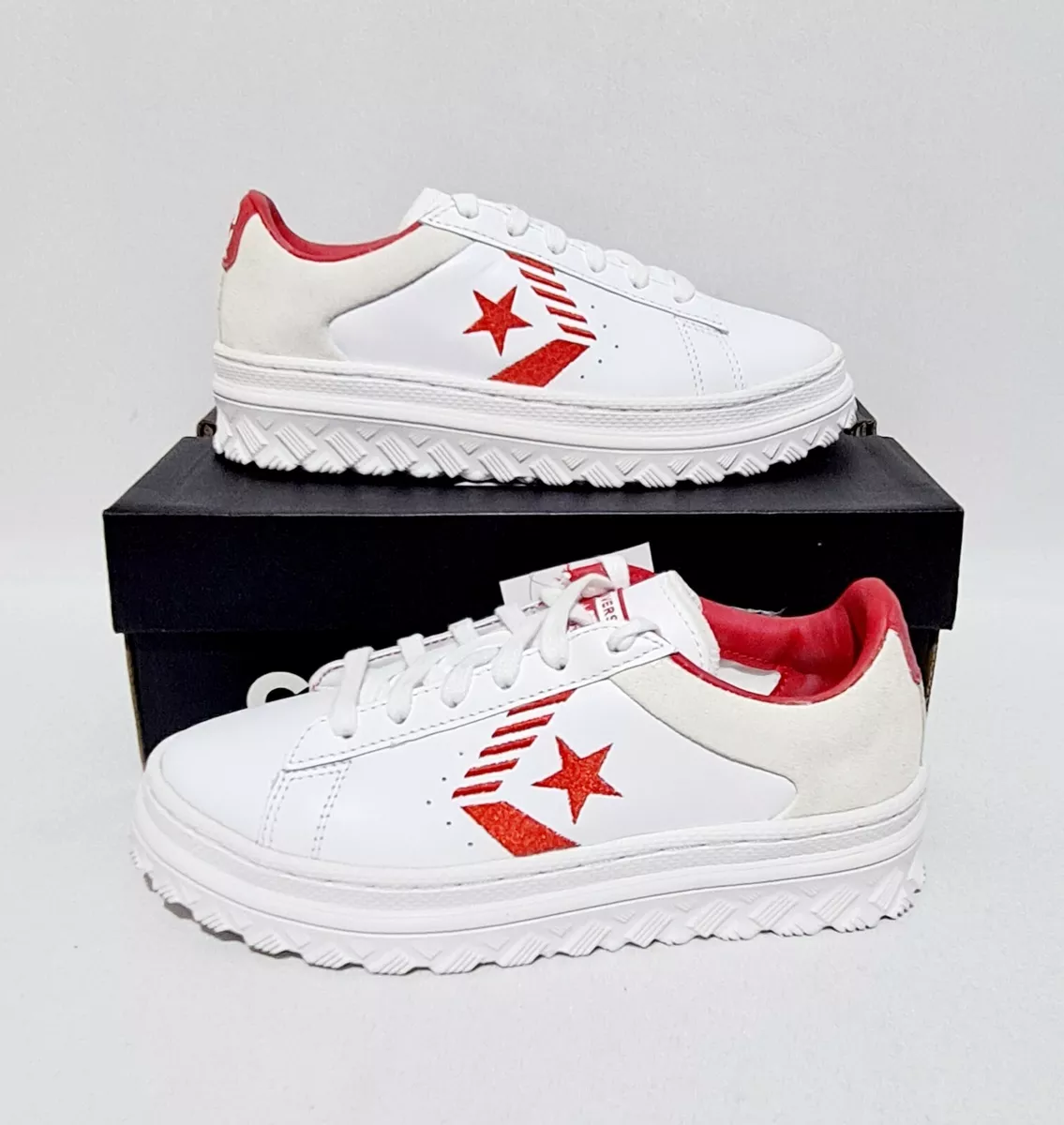White all star top oxford leather trainers