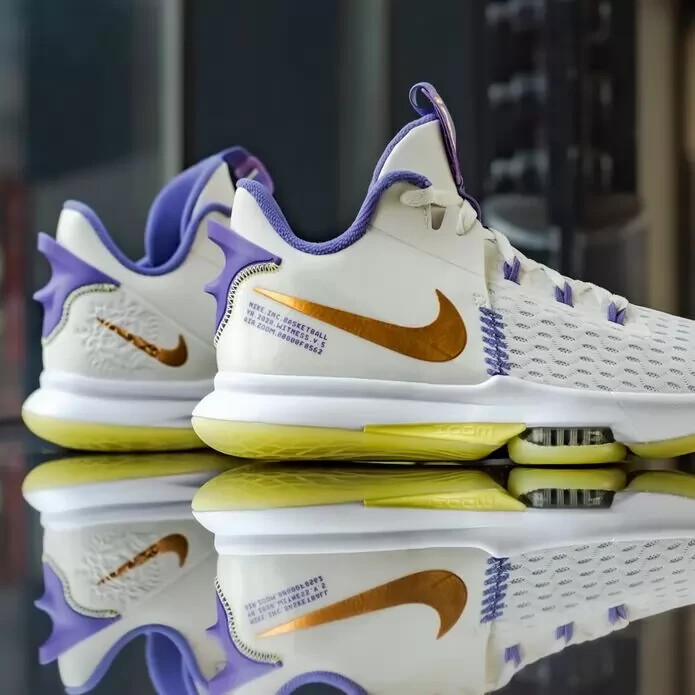 NEW Nike Lebron Witness 5 Shoes Lakers White Purple CQ9380 NEW Nike Lebron Witness 5 Shoes Lakers White Purple CQ9380
