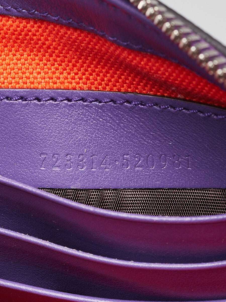 Gucci Purple/Orange GG Perforated Leather Crossbody Bag | eBay