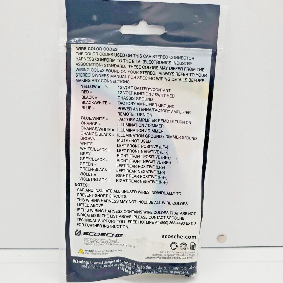 Новый Scosche GM02B совместим с Select 1986-05 GM мини питания динамик разъем - Изображение 2 из 2