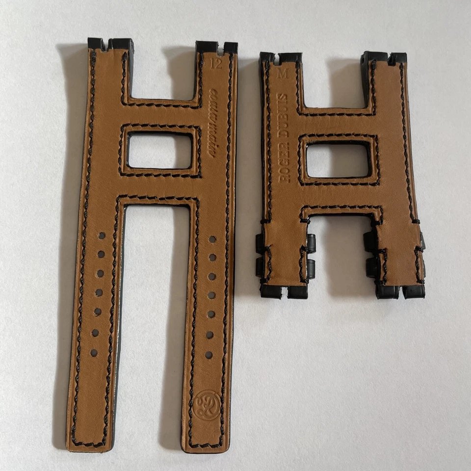 Auténtica correa de cuero Roger Dubuis negra 12 mm talla M Foto 2 de 4