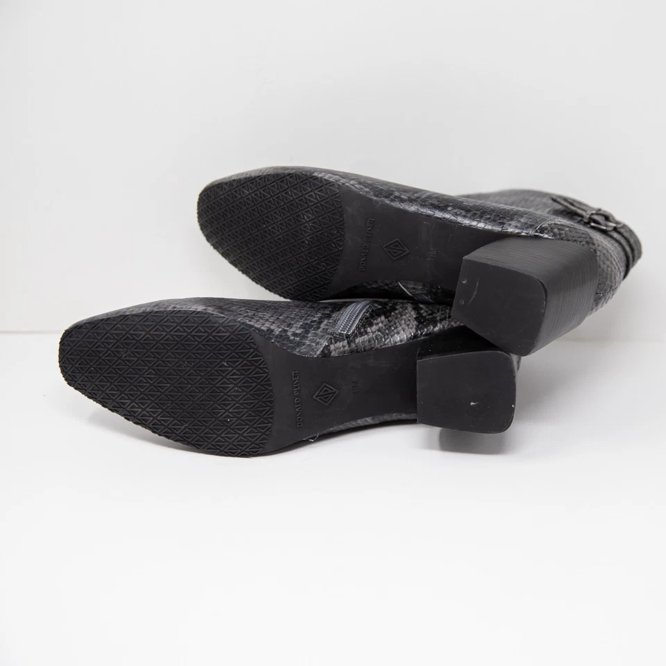 Donald Pliner Alek Mujer Imitación Serpiente Cuero Repujado Tacón al Tobillo Botines Zapatos Foto 4 de 4