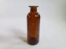 Pack of 12 Amber Brown Glass Bud Vase Jars Decorative Antique 6.3 x 2.2 Inch