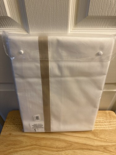 Matouk Lowell White/Champagne 600TC Egyptian Cotton King Flat Sheet - Picture 3 of 4