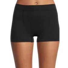 No Boundaries Women's Hi Waist Boyshort Panties Size X-LARGE Solid Black