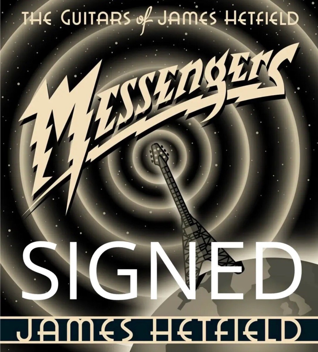 James Hetfield Metallica SIGNED Messengers book Premiere COA