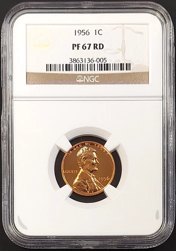 1956 Proof Lincoln Cent certified PF 67 RD by NGC! sku 6005